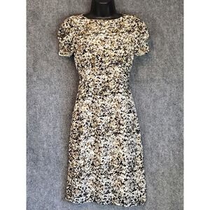 L'AGENCE Earth Granite Burnout Velvet Dress Size 0 Nordstrom Short Sleeve Career